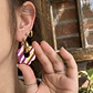 🌼 Charm Flor Rayas Morado y Amarillo 🌼 - Miniatura 3