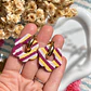 🌼 Charm Flor Rayas Morado y Amarillo 🌼 - Miniatura 4
