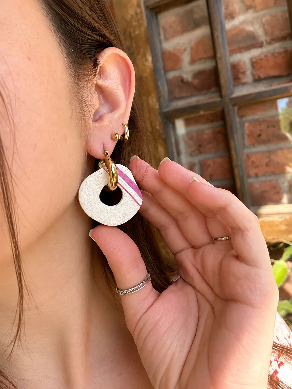 Charm Orgánico Rayas Verde Sage y Vino 🍷 3