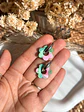🌸 Charm Flor Verde y Rosa Jaspeado 🌸 - Miniatura 3