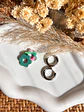🌸 Charm Flor Verde y Rosa Jaspeado 🌸 - Miniatura 4