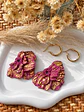💜 Charm Flor Magenta y Dorado 💜 Incluye Argolla - Miniatura 4