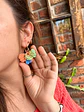 🌈 Charm Flor Multicolor y Dorado 🌈 Incluye Argolla - Miniatura 3