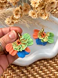 🌈 Charm Flor Multicolor y Dorado 🌈 Incluye Argolla - Miniatura 2