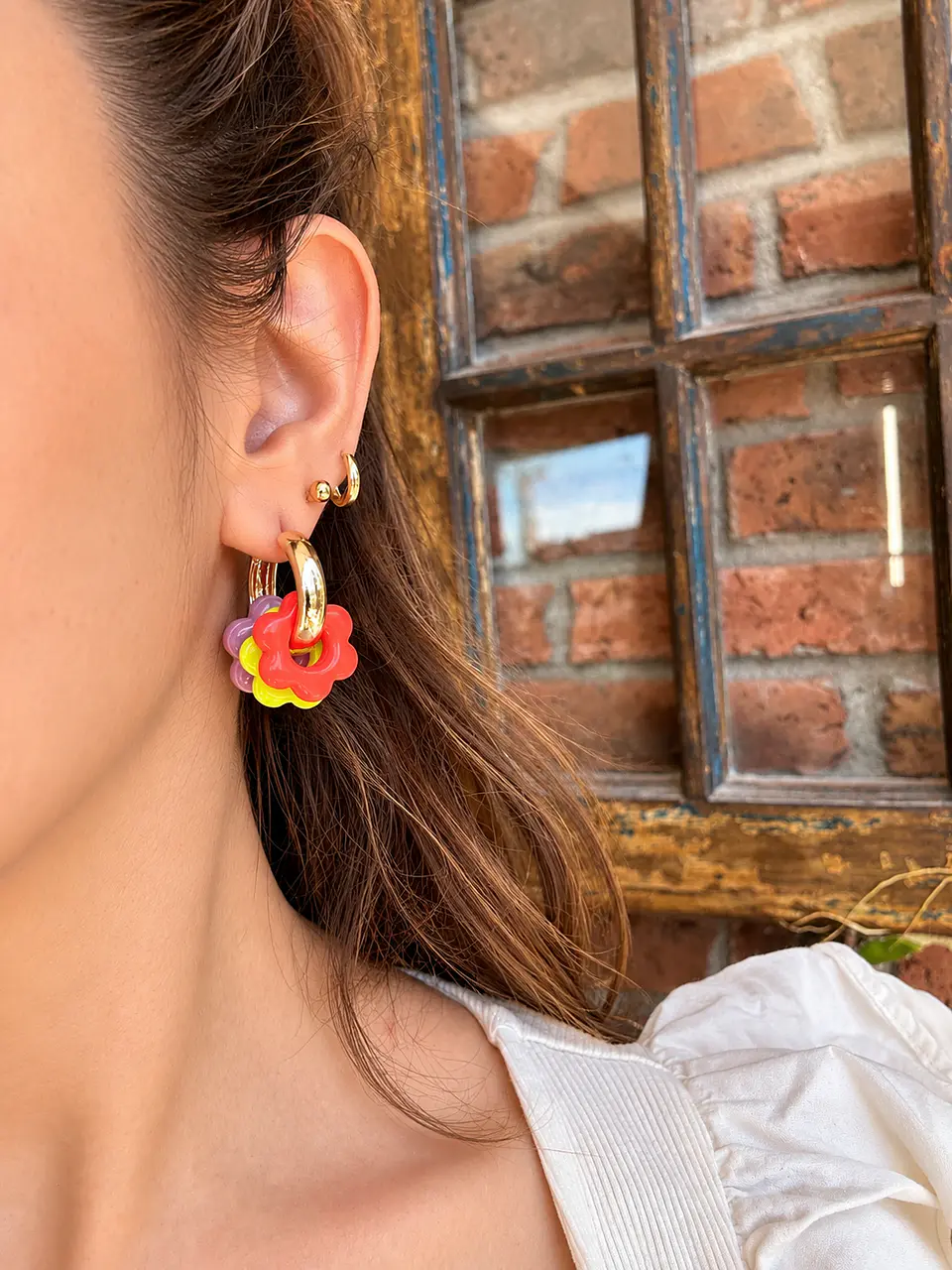 🌸 Set de 3 Charms Florales Incluye Argolla  2