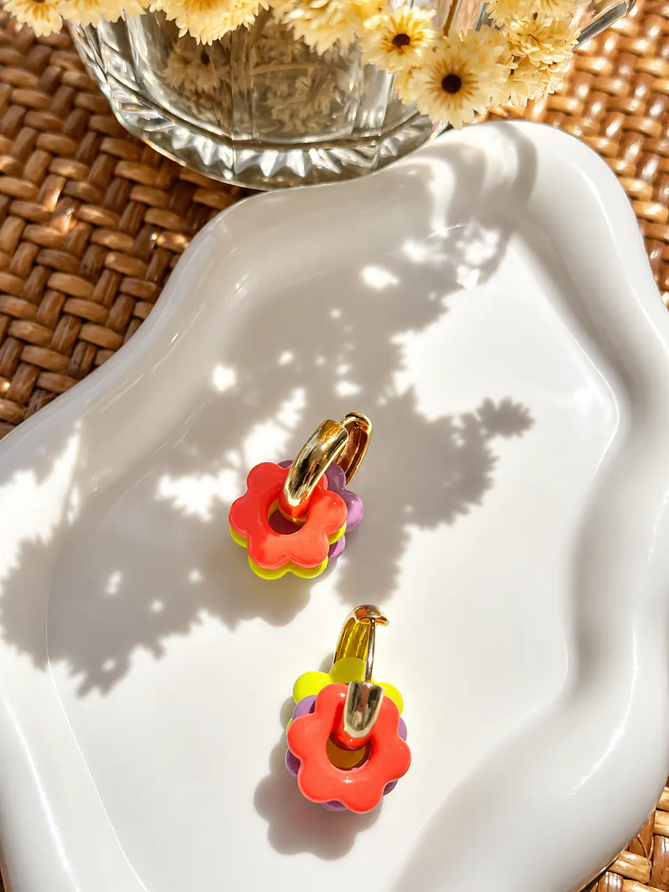 🌸 Set de 3 Charms Florales Incluye Argolla  4
