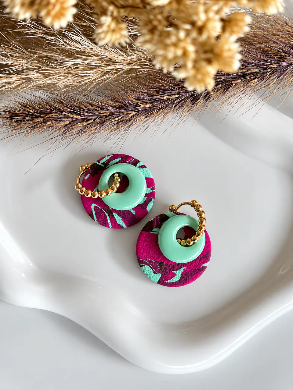 🩷 Set Frutos Rojos y Menta 🩷 Incluye Argollas 2