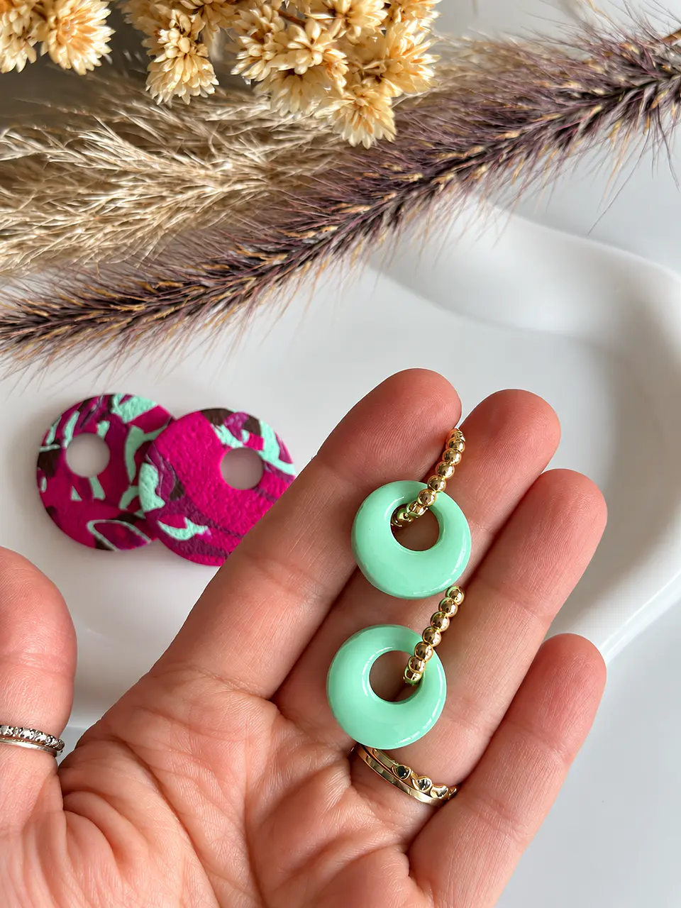 🩷 Set Frutos Rojos y Menta 🩷 Incluye Argollas 4
