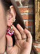 🩷 Set Flor Pop 🩷 Incluye Argollas - Miniatura 4