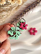 🩷 Set Flor Menta y Frutos Rojos 🩷 Incluye Argollas - Miniatura 1