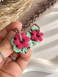🩷 Set Flor Menta y Frutos Rojos 🩷 Incluye Argollas - Miniatura 2