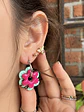 🩷 Set Flor Menta y Frutos Rojos 🩷 Incluye Argollas - Miniatura 6
