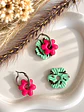 🩷 Set Flor Menta y Frutos Rojos 🩷 Incluye Argollas - Miniatura 8