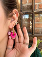 🩷 Set Flor Destello 🩷 Incluye Argollas - Miniatura 5