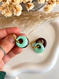 🤎 Set Menta y Chocolate 🤎 Incluye Argollas  - Miniatura 4