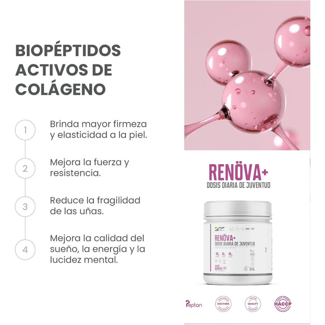 Renova+ Original_ Biopeptidos De Colágeno + Resveratrol + Regalo 7