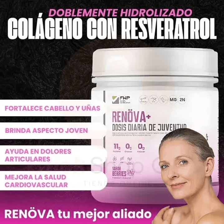 Renova+ Original_ Biopeptidos De Colágeno + Resveratrol + Regalo 17