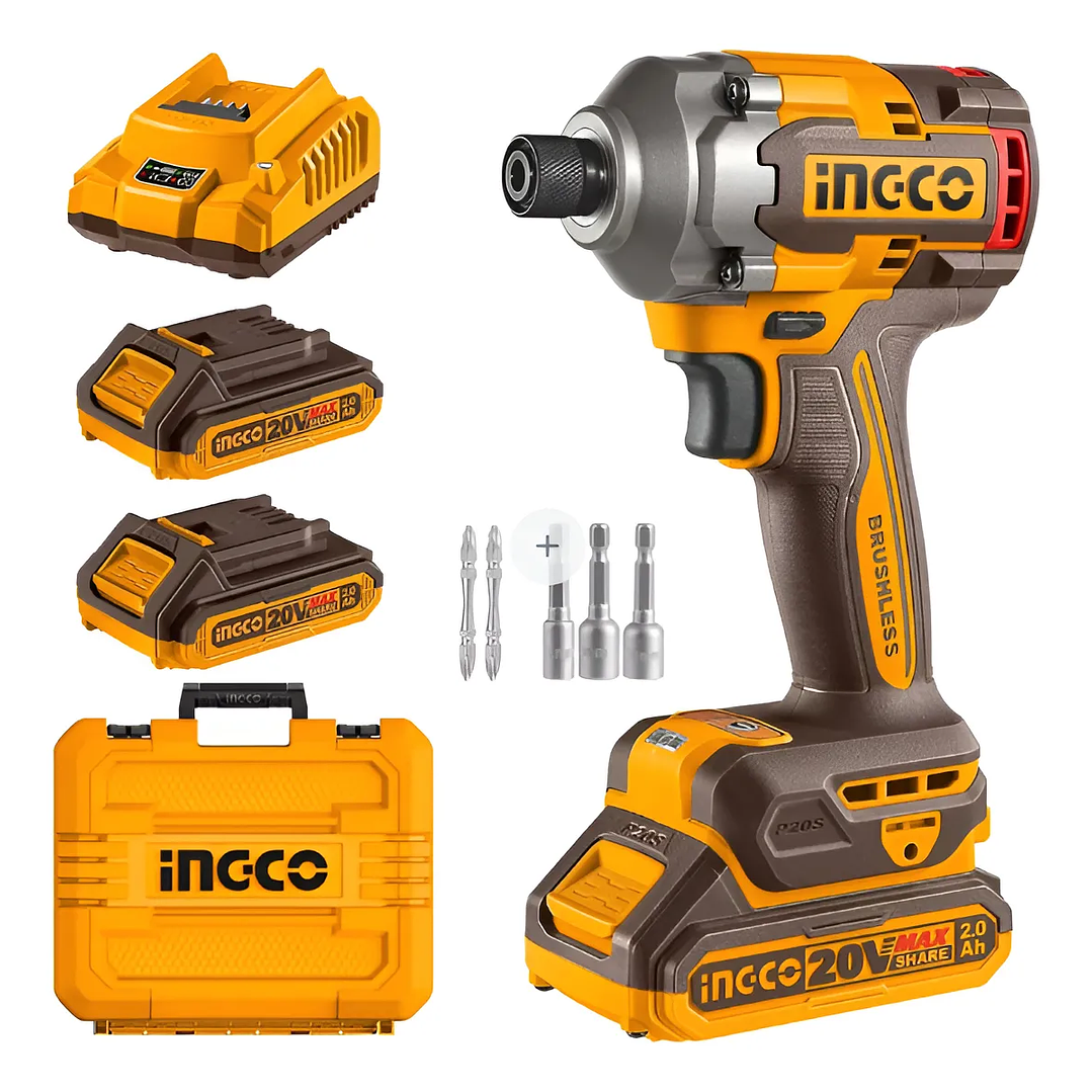 ATORNILLADOR IMPACTO BL INGCO +2 BAT 2AH Y CARG 1/4