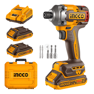 ATORNILLADOR IMPACTO BL INGCO +2 BAT 2AH Y CARG 1/4