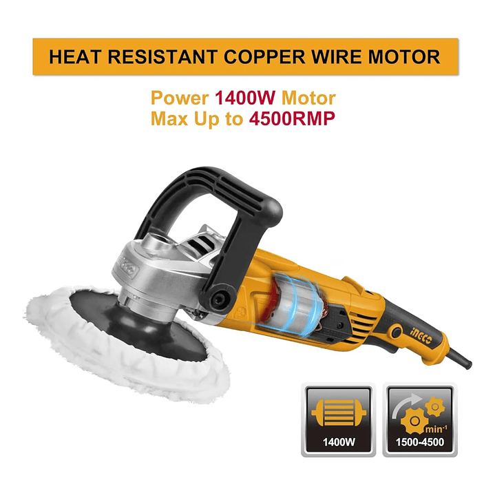 PULIDORA INGCO ELECTRICA INDUSTRIAL VEL/REG 7