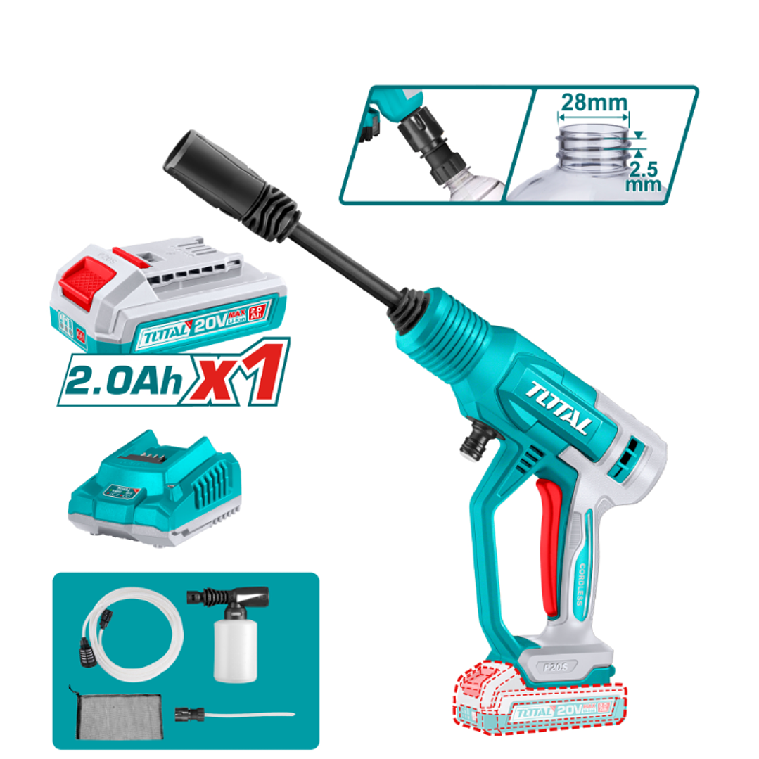 Hidrolavadora Inalámbrica 24.8bar 20V Total 1