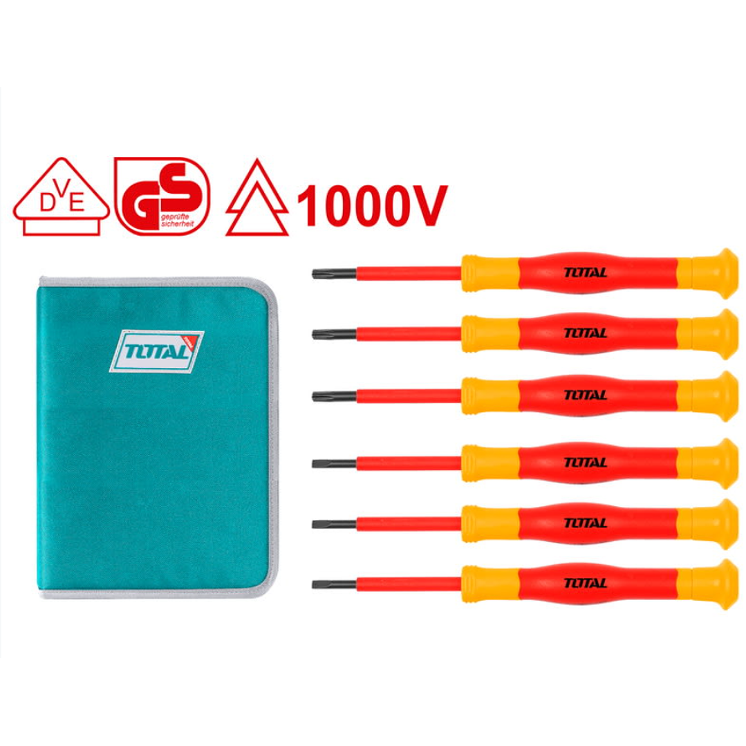 Kit Juego Destornilladores De Precision Aislados 6 Piezas Total 2