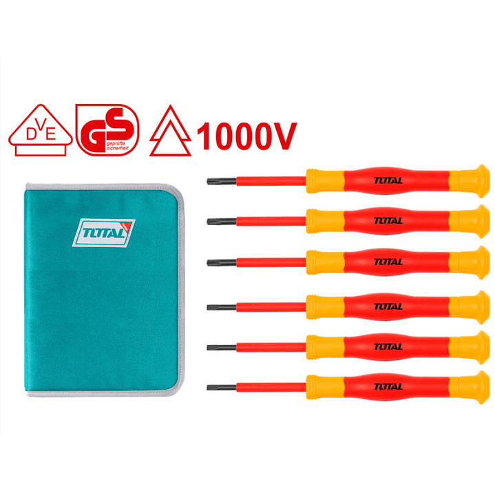Kit Juego Destornilladores De Precision Aislados 6 Piezas Total 2