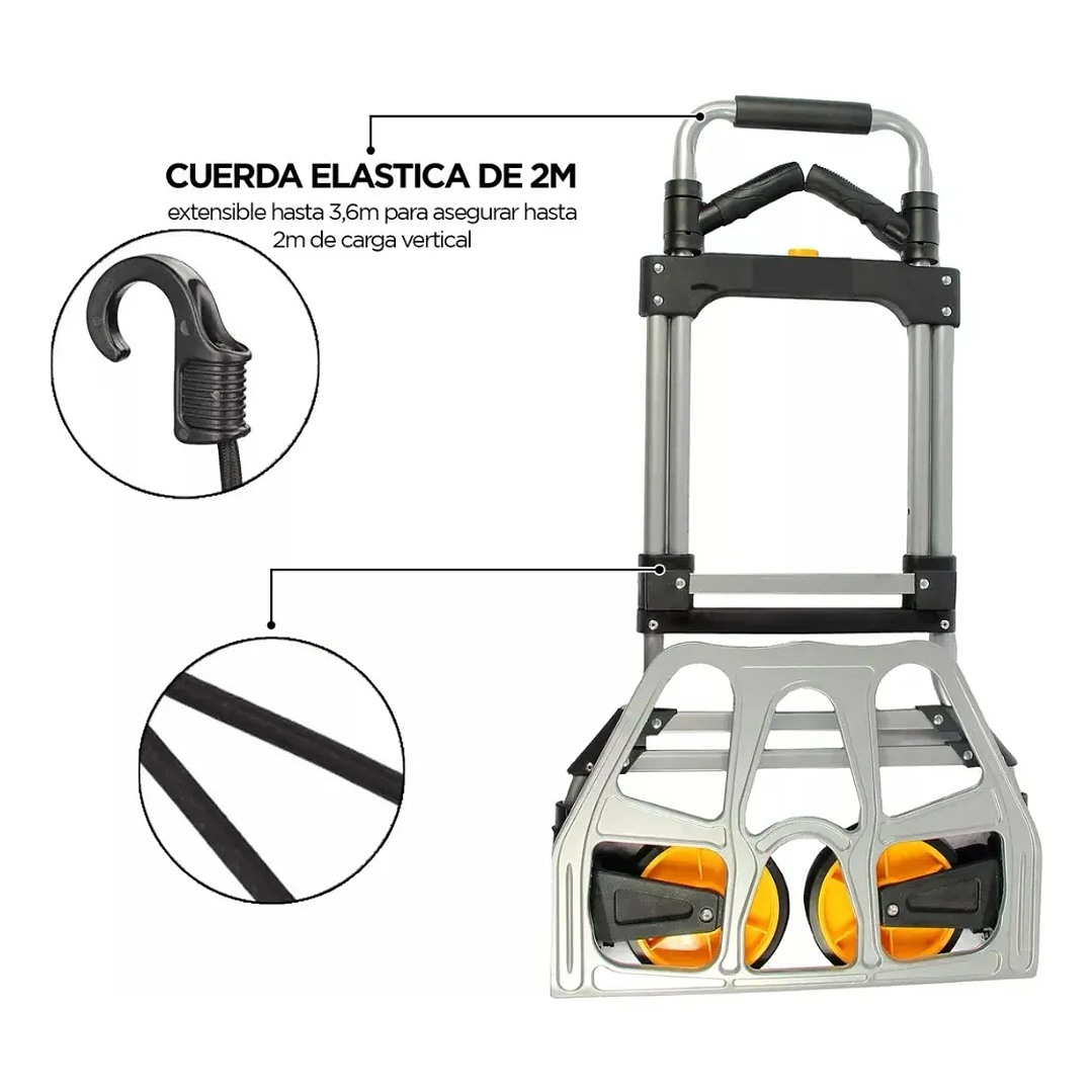 CARRO PLEGABLE MIRLO 52X50X115CM TIPO YEGUA CON ASA ACERO 150KG_2022DD(DBS) 2