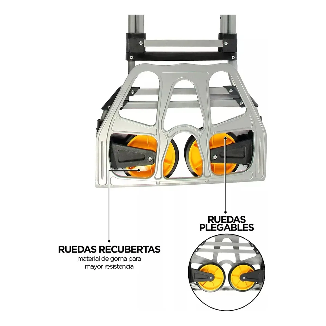 CARRO PLEGABLE MIRLO 52X50X115CM TIPO YEGUA CON ASA ACERO 150KG_2022DD(DBS) 3