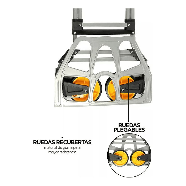 CARRO PLEGABLE MIRLO 52X50X115CM TIPO YEGUA CON ASA ACERO 150KG_2022DD(DBS) 3