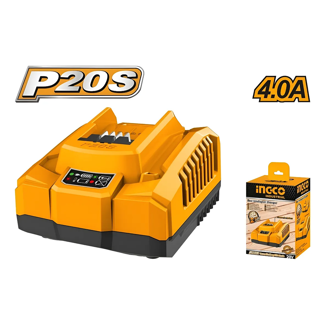 CARGADOR DE BATERIA INGCO RAPIDO 4AH INDUSTRIAL P20S 20V_FCLI20411-7 2