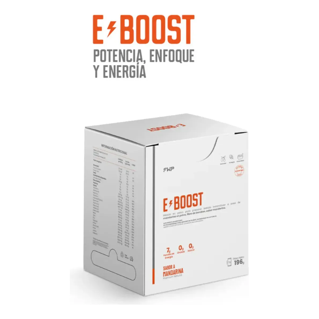 E-boost Energizante Natural Sabor Mandarina 0% Azúcar Fwp 2