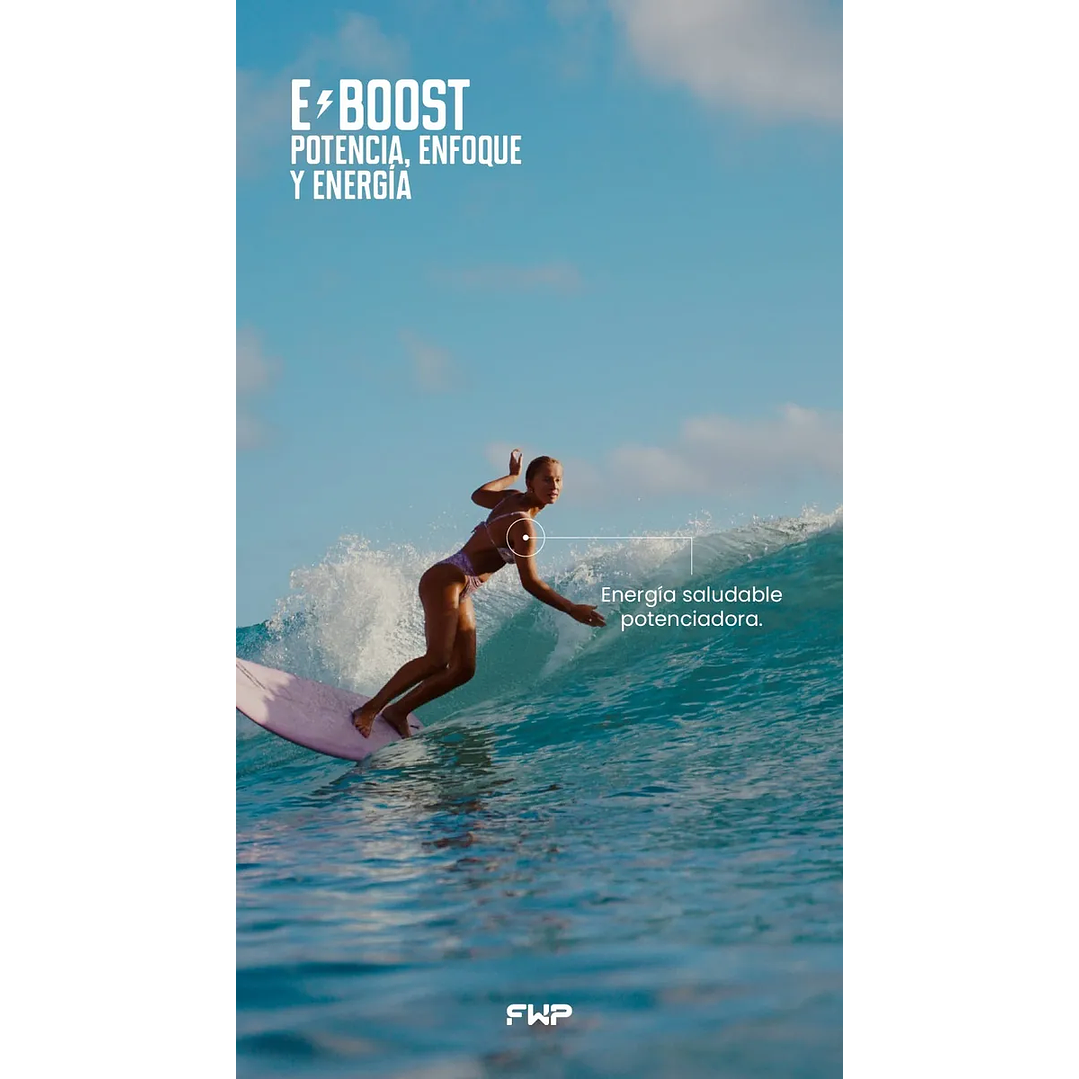 E-boost Energizante Natural Sabor Mandarina 0% Azúcar Fwp 9