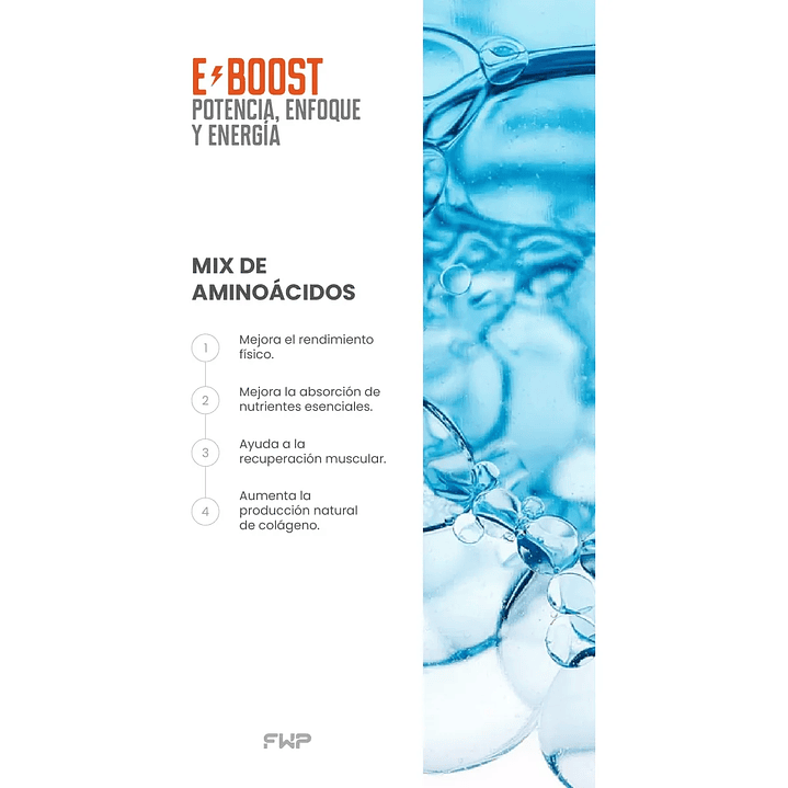 E-boost Energizante Natural Sabor Mandarina 0% Azúcar Fwp 10