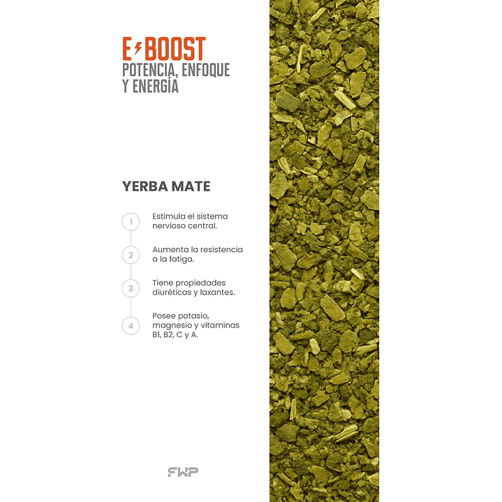 E-boost Energizante Natural Sabor Mandarina 0% Azúcar Fwp 7