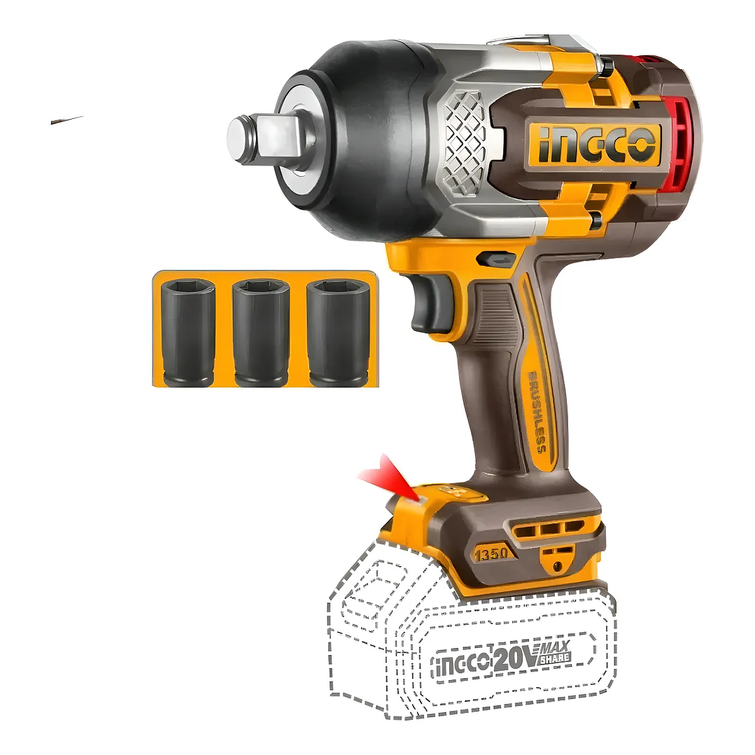 LLAVE DE IMPACTO BL INGCO INALAMBRICA INDUSTRIAL 3/4