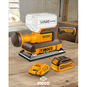 LIJADORA ORBITAL BL INGCO +BAT 4AH Y CARG INDUSTRIAL 90X180MM 20V_CFSLI20311