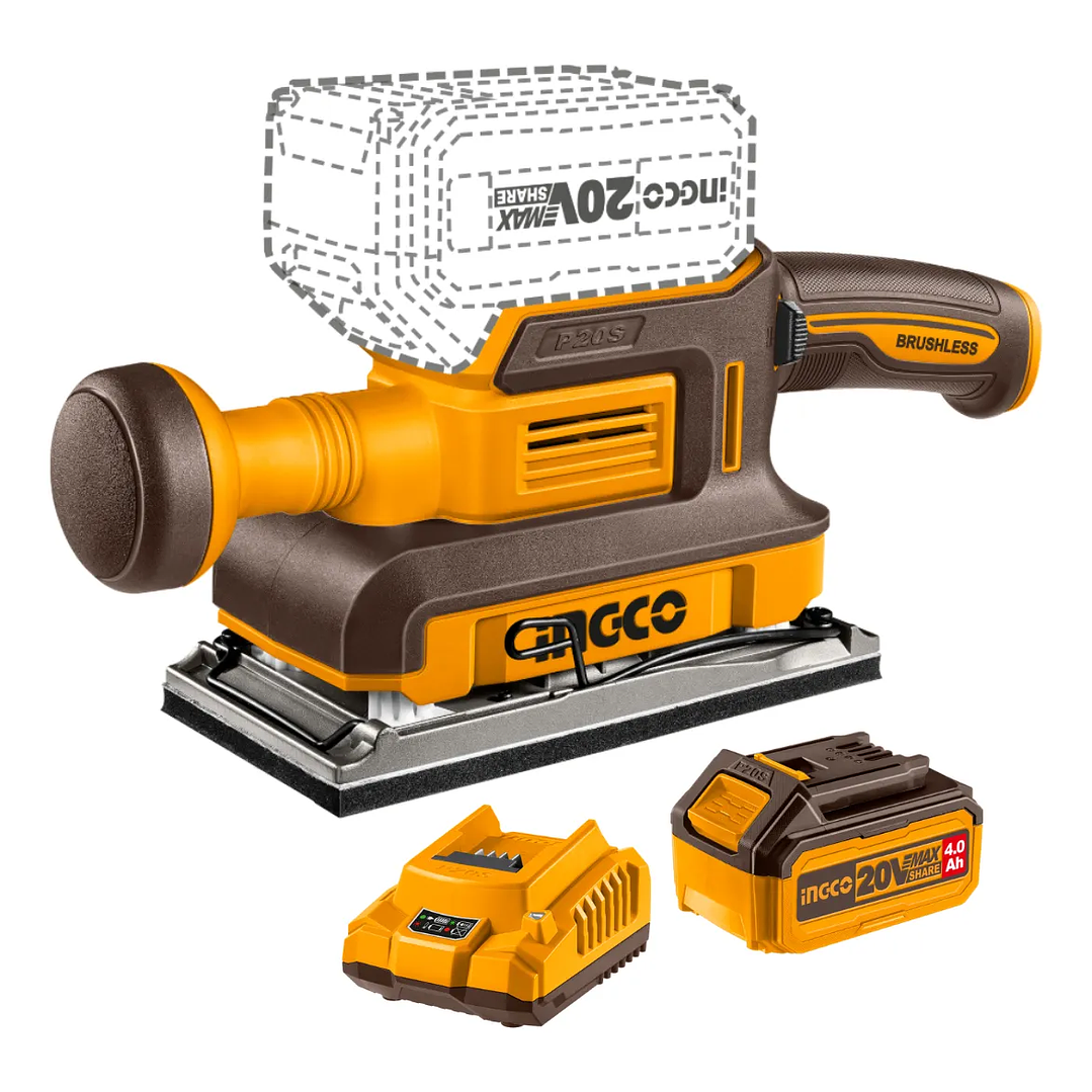 LIJADORA ORBITAL BL INGCO +BAT 4AH Y CARG INDUSTRIAL 90X180MM 20V_CFSLI20311 2