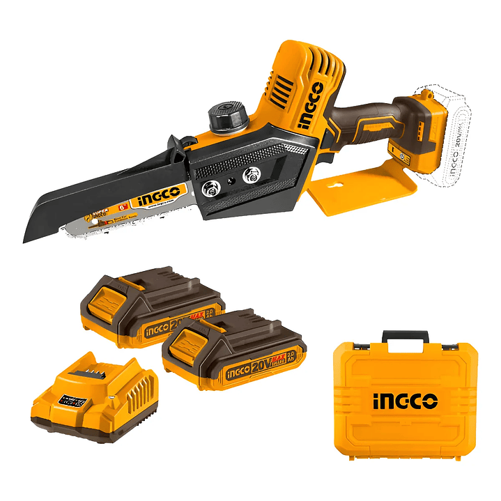 MINI MOTOSIERRA BL INGCO +2 BAT 2AH Y CARG INDUSTRIAL 20V/6