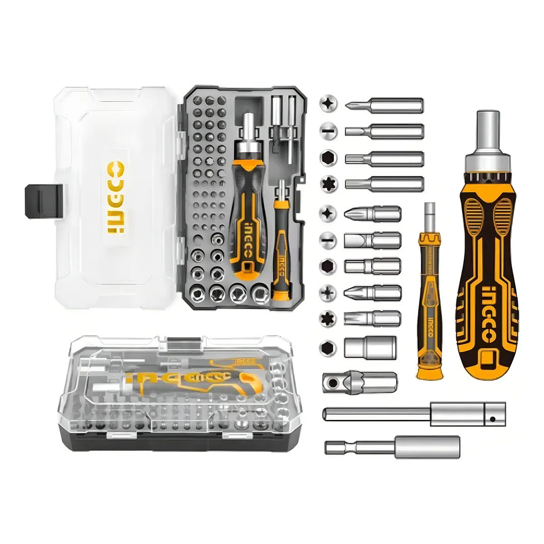 Set Destornillador Ingco Puntas Industrial Sl/ph/t/h 55 Piezas 4