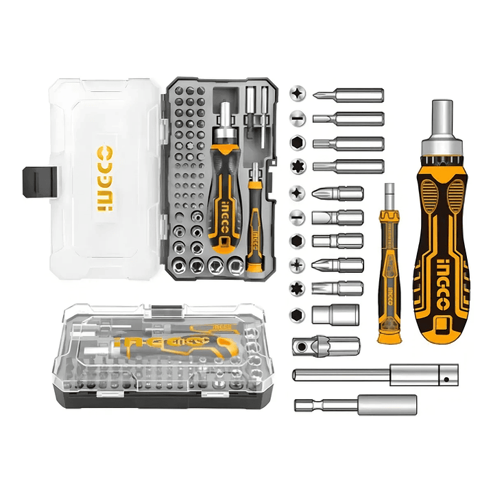 Set Destornillador Ingco Puntas Industrial Sl/ph/t/h 55 Piezas 4