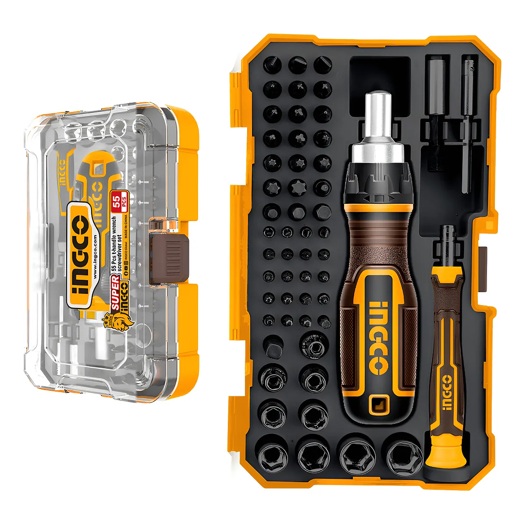 Set Destornillador Ingco Puntas Industrial Sl/ph/t/h 55 Piezas 7