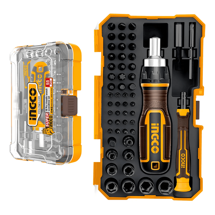 Set Destornillador Ingco Puntas Industrial Sl/ph/t/h 55 Piezas 7