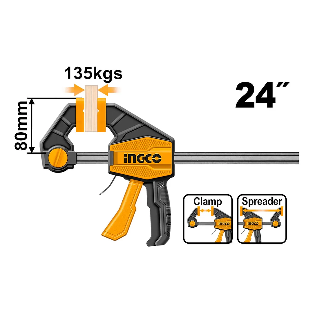 Prensa Sargento Ingco Rapida Industrial 80x600mm 3