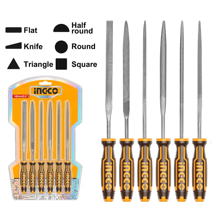Set Limas Ingco Para Metal 6 Piezas 2
