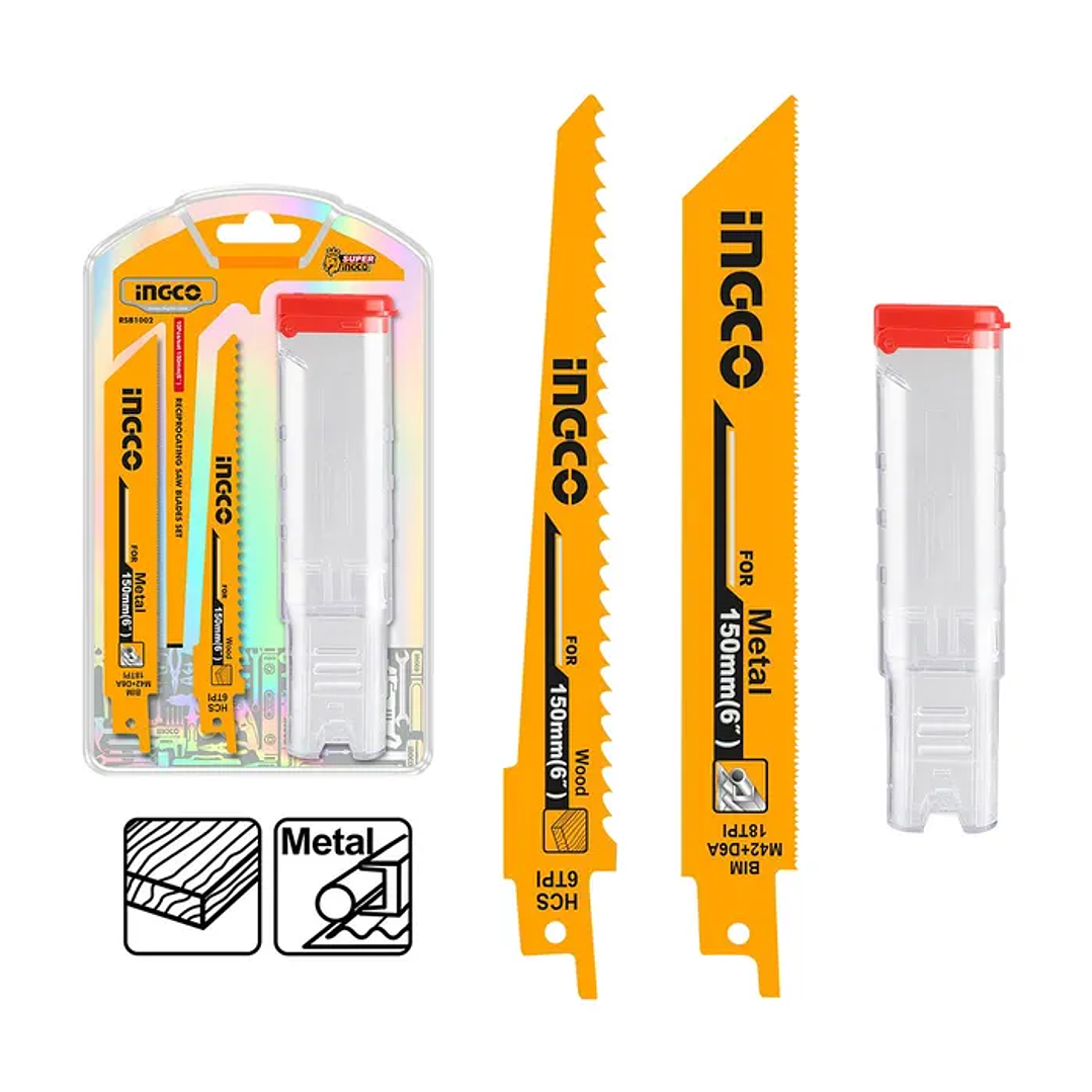 Set Ingco Hoja Sierra Sable Madera/metal 10 Piezas 1