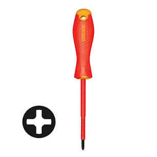 Destornillador Ingco Industrial Aislado Vde Punta Cruz Ph0x60mm