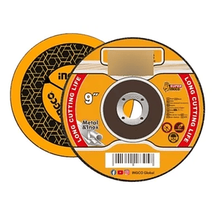 DISCO DE CORTE INGCO PLANO PARA METAL E INOX 230X2X22MM 9