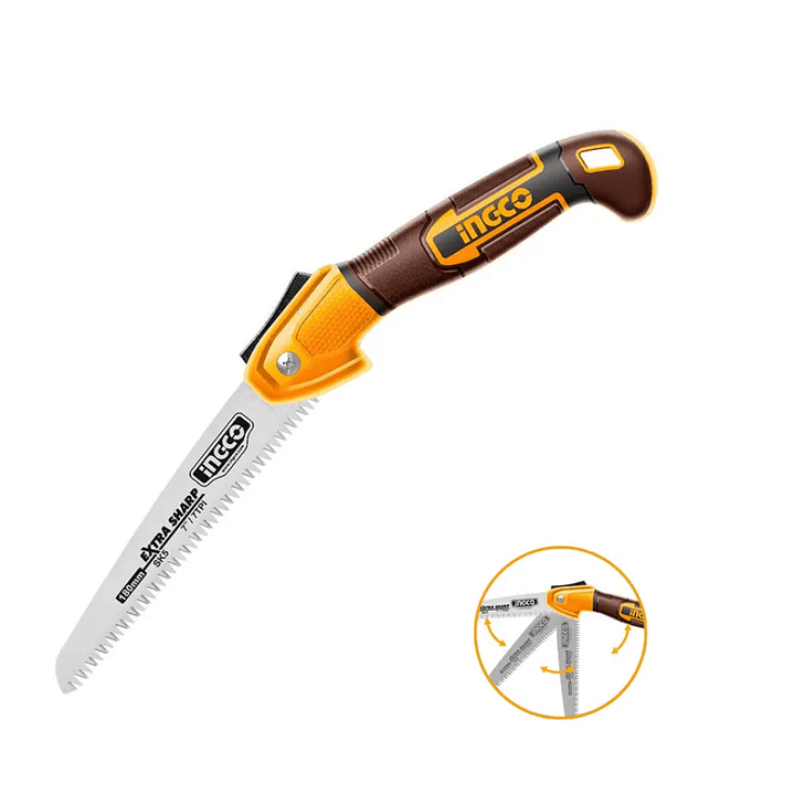 Serrucho De Poda Ingco Plegable Recto Industrial 180mm/7