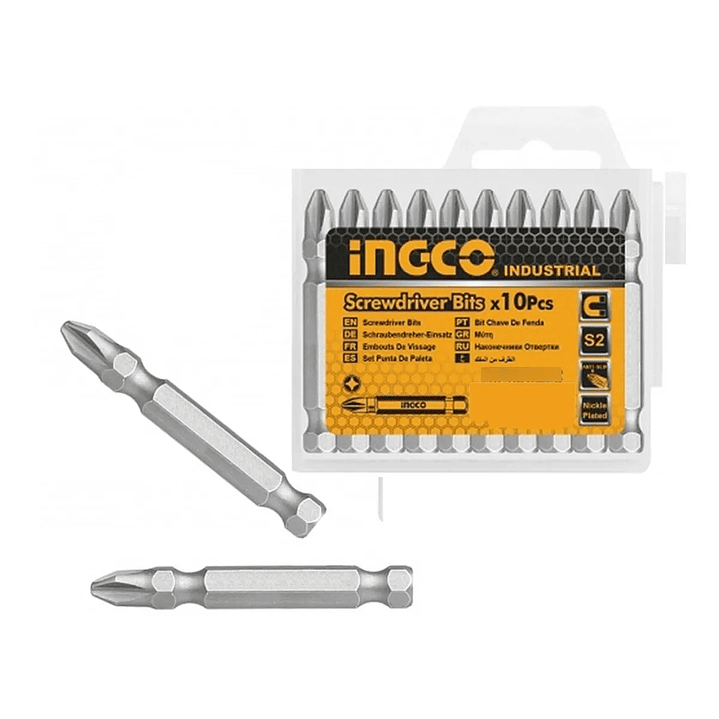 Set Puntas Ingco 10 Piezas Industrial Ph2-50 Mm 1